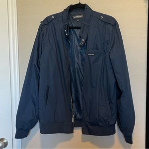 Navy Members Only Full Zip Jacket
